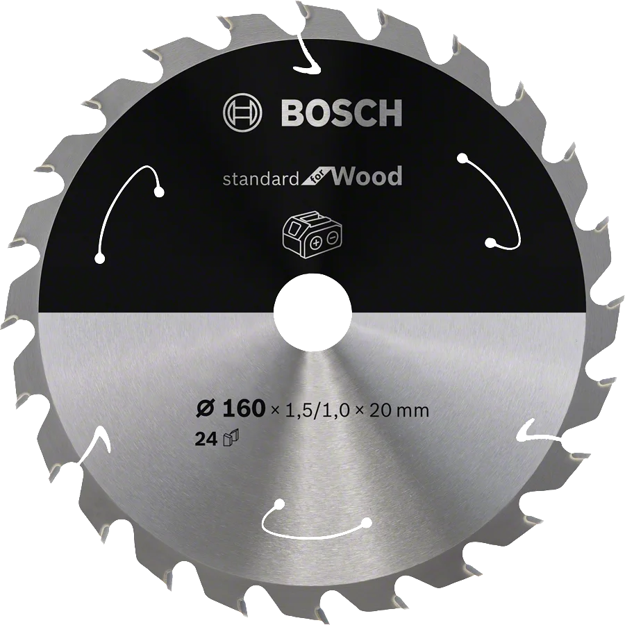 Bosch - Standard for Serisi Ahşap için Akülü Daire Testere Bıçağı 160*20 mm 24 Diş