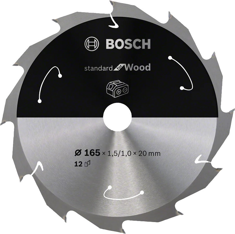 Bosch - Standard for Serisi Ahşap için Akülü Daire Testere Bıçağı 165*20 mm 12 Diş