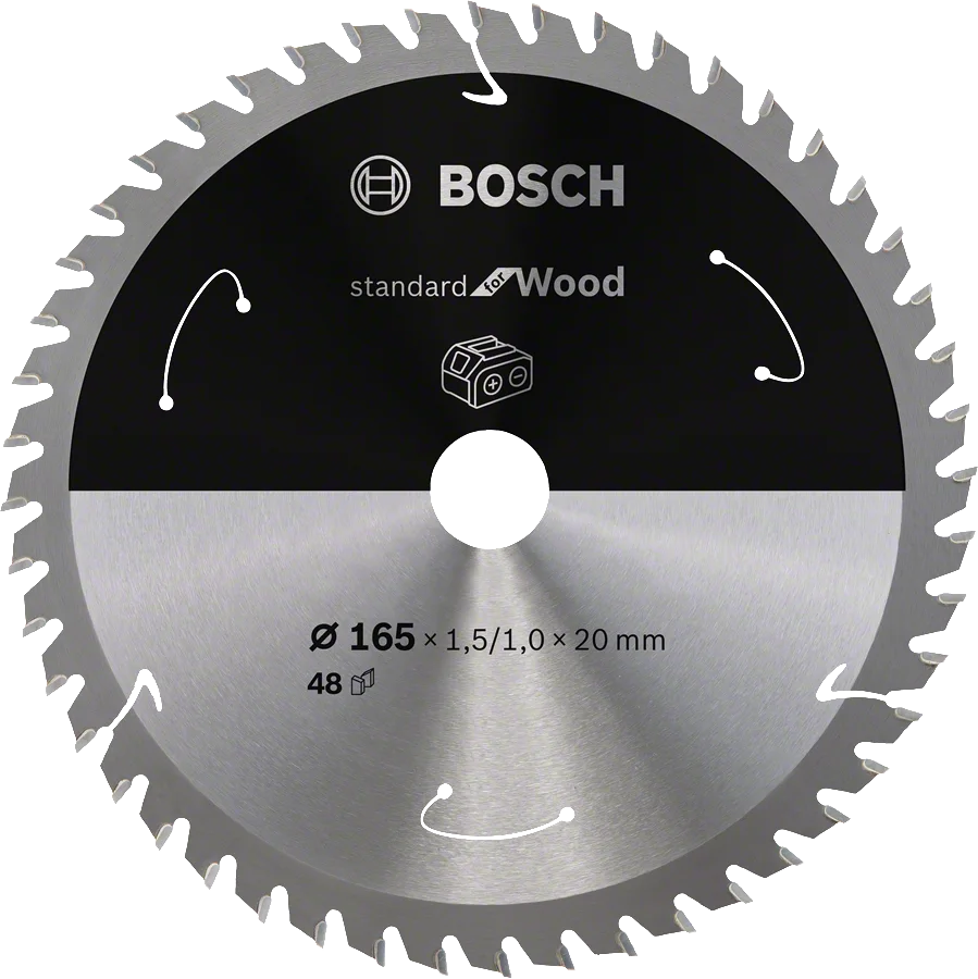 Bosch - Standard for Serisi Ahşap için Akülü Daire Testere Bıçağı 165*20 mm 48 Diş