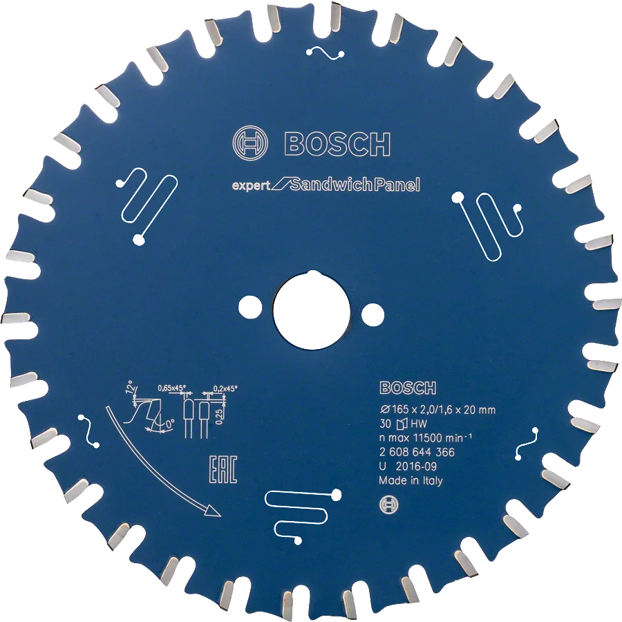 Bosch - Expert Serisi Sandviç Panel için Daire Testere Bıçağı 165*20 mm 30 Diş