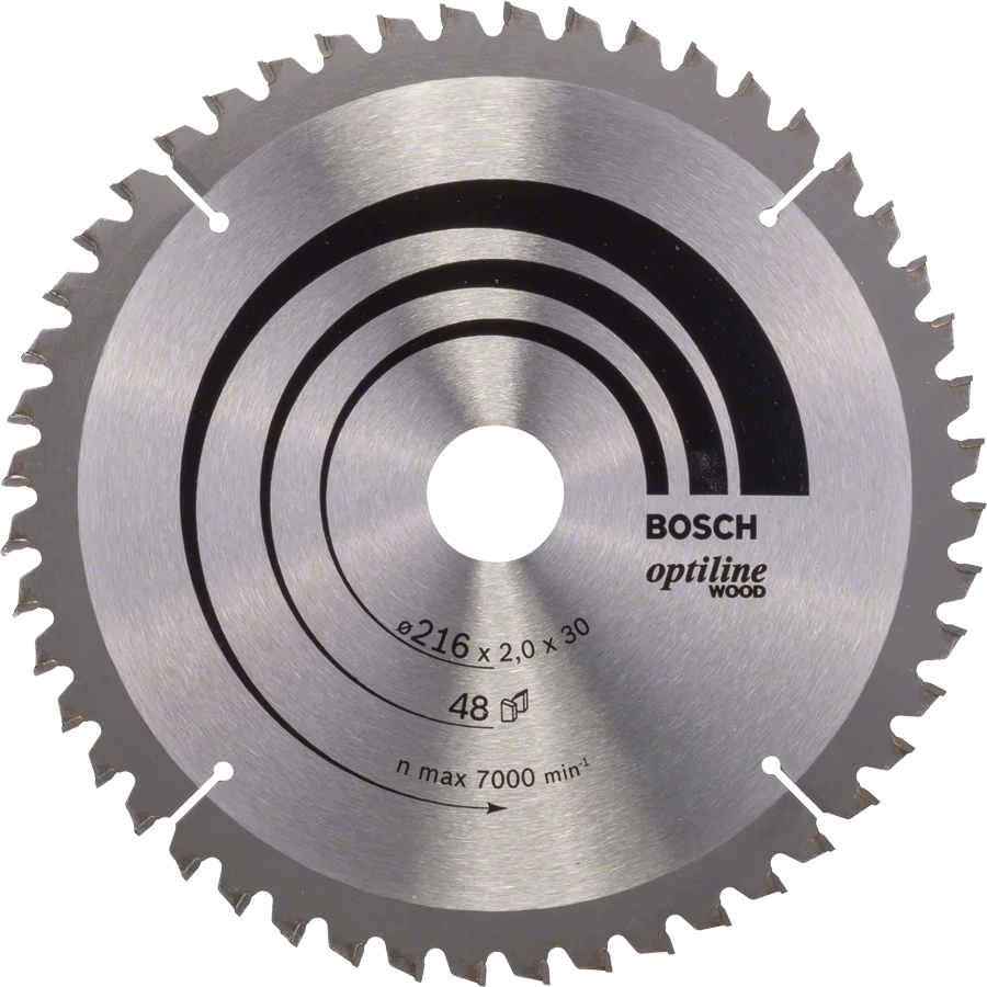 Bosch - Optiline Serisi Ahşap için Daire Testere Bıçağı B 216x30 mm-48 Diş