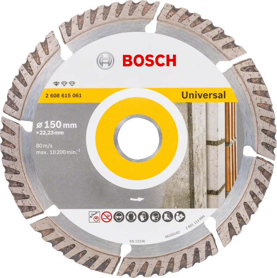 Bosch - Standard Seri Genel Yapı Malzemeleri İçin Elmas Kesme Diski 150 mm 10'lu Paket
