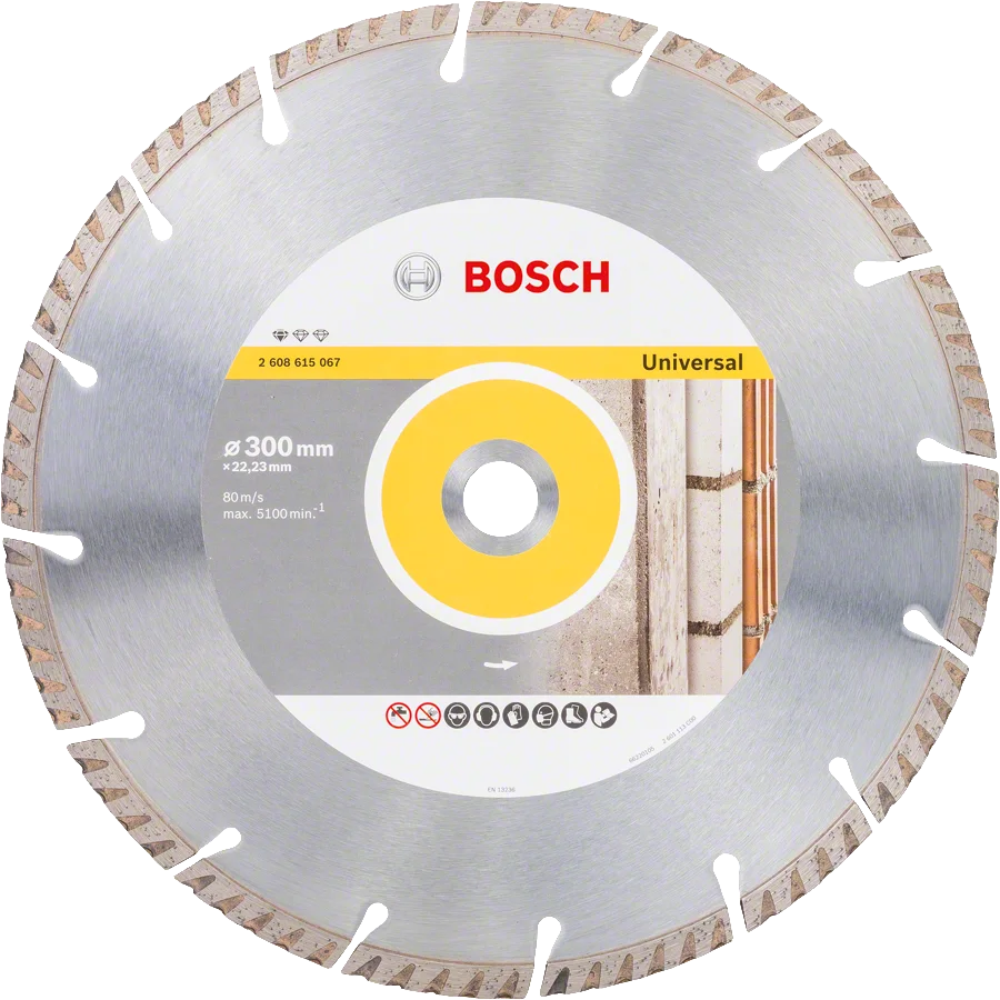 Bosch - Standard Seri Genel Yapı Malzemeleri İçin Elmas Kesme Diski 300 mm