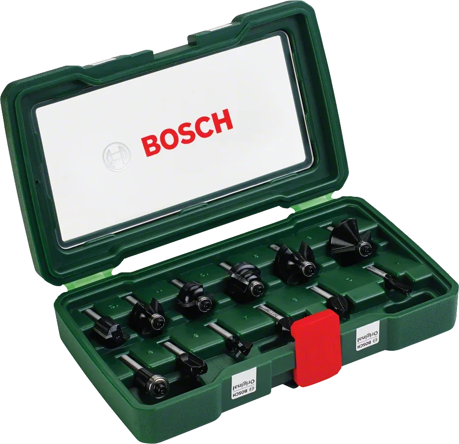 Bosch - 12 Parça Freze Seti 8 mm Şaftlı