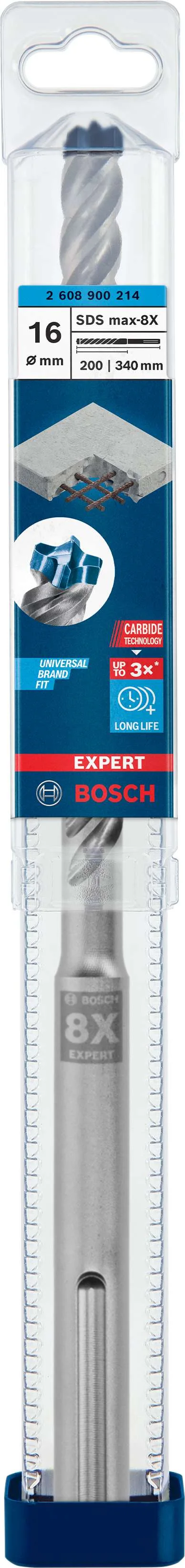 Bosch EXPERT- Max-8X Serisi Kırıcı Delici Ucu 16*340 mm