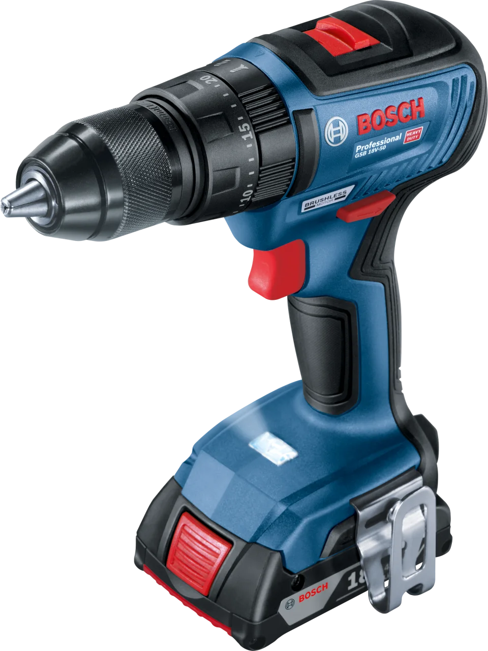 Bosch Professional GSB 18V-50 Akülü Darbeli Vidalama Makinesi (2x2.0Ah; L-Case)