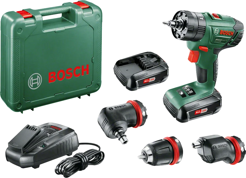 Bosch AdvancedImpact 18 Çift Akülü Darbeli Delme Vidalama Makinesi (2 x 1,5 Ah) + 3 Adaptör