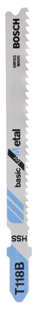 Bosch - Ekonomik Seri Metal İçin T 118 B Dekupaj Testeresi Bıçağı - 25'Li Paket