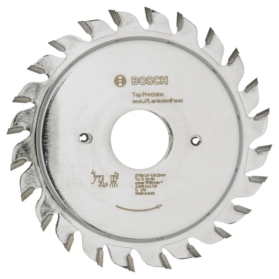 Bosch - Best Serisi Hassas Kesim Lamine Panel için Ön Çizme Bıçağı 100*22 mm 12+12 Diş