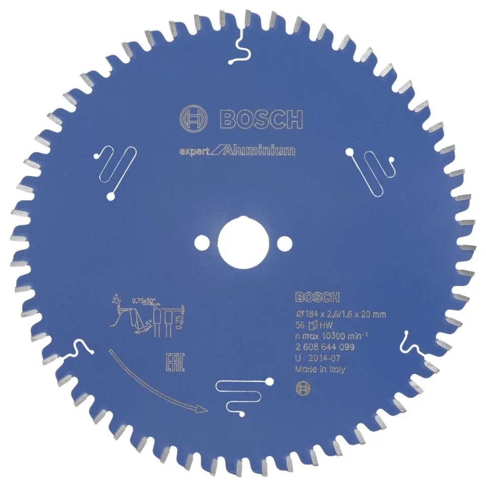 Bosch - Expert Serisi Alüminyum için Daire Testere Bıçağı 184*20 mm 56 Diş