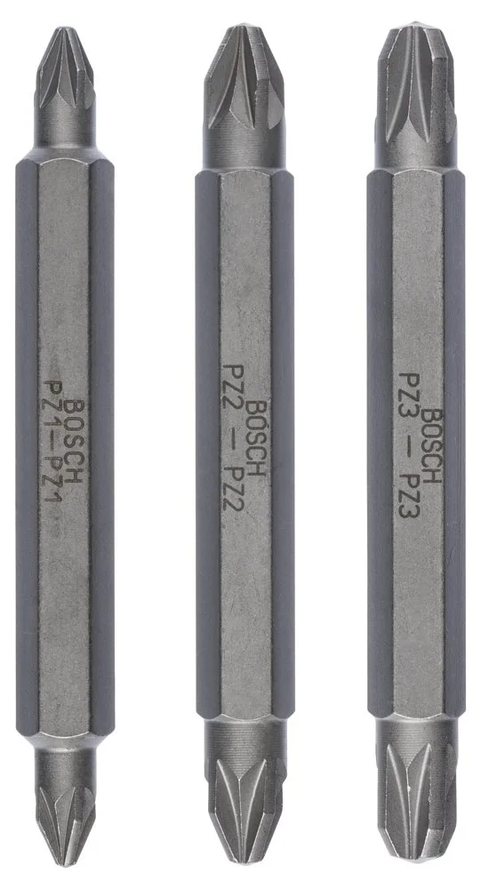 Bosch - Çift Taraflı Vidalama ucu PZ1/2/3*60 mm 3'lü