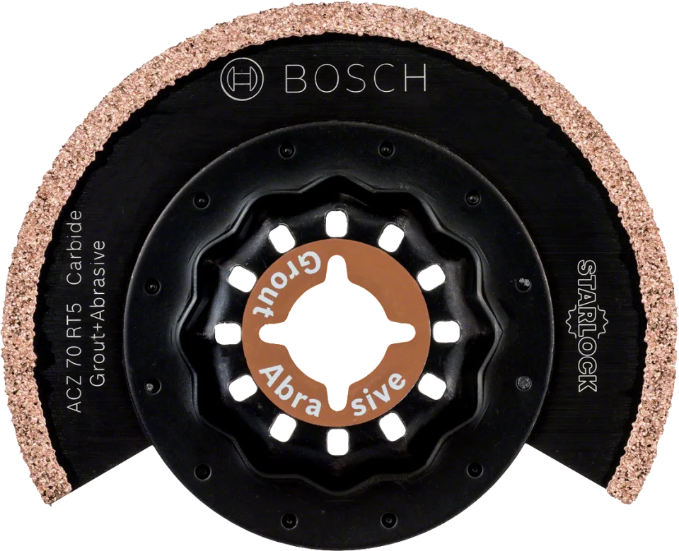 Bosch - Starlock - ACZ 70 RT5 - Carbide RIFF Zımpara Uçlu Dar Kesim Segman Testere Bıçağı 50 Kum Kalınlığı 10'lu