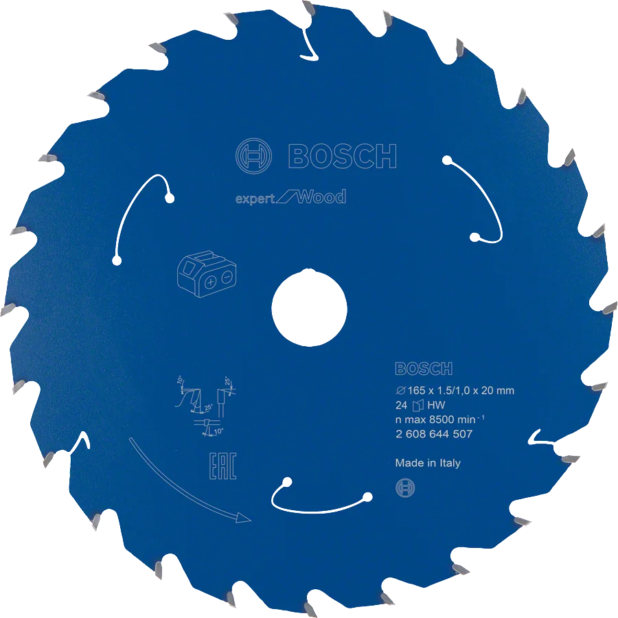 Bosch - Expert for Serisi Ahşap için Akülü Daire Testere Bıçağı 165*20 mm 24 Diş
