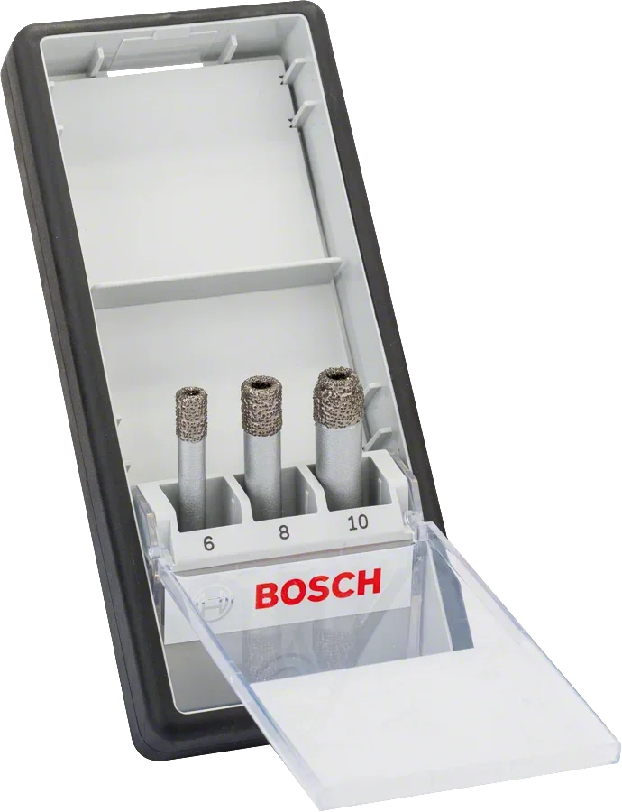 Bosch - Standard Seri, Matkap İçin Seramik Kuru Elmas Delici Seti 3 Parça 6/8/10*33 mm