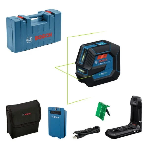 Bosch GLL 20-22 G Çizgi Lazeri Universal tutucu LB 10 ile