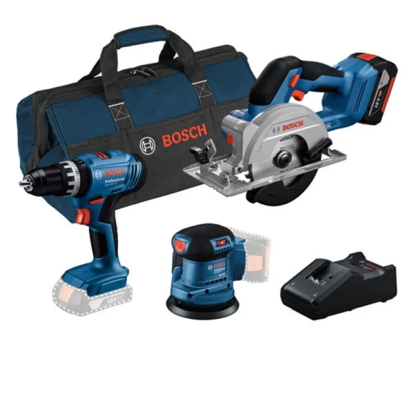 Bosch Kombo Set Üçlü GSB + GEX + GKS + 1x GBA 4.0Ah + GAL 18V-40