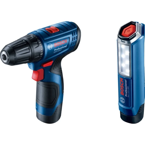 Bosch GSR 120-LI+GLI 12V-300 2x2.0Ah Akülü Vidalama ve Led Fener