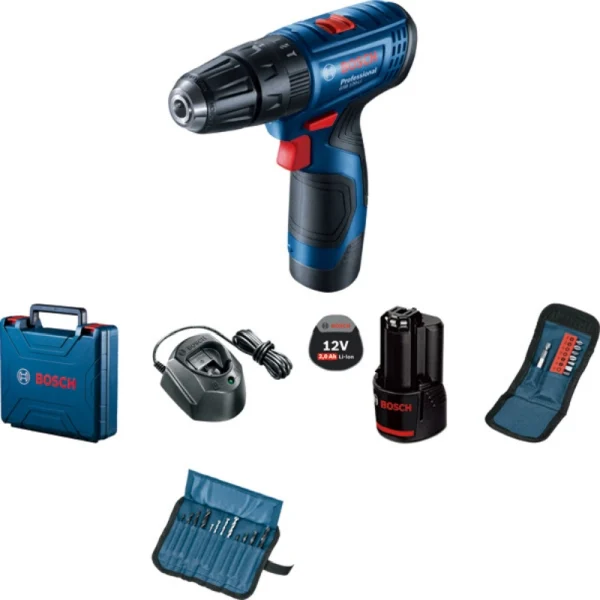 Bosch GSB 120-LI+23 Parça AC 2x2.0AH Akülü Vidalama Uç Setli