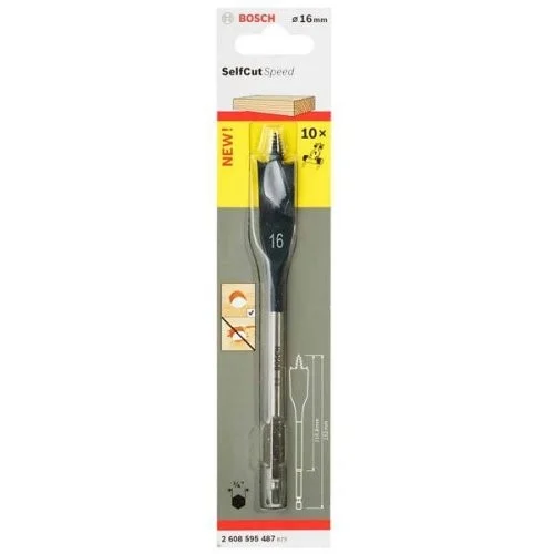Bosch 16 mm x 152 mm 1/4inç Altıgen Şaftlı Yaprak Matkap Ucu