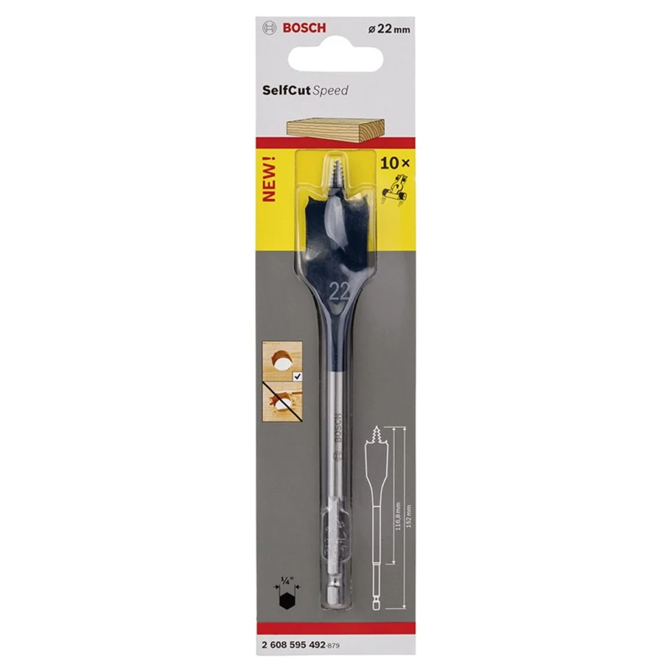Bosch SCS Yaprak Ahşap Matkap Ucu HEX 22x152mm