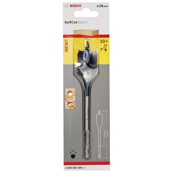 Bosch SCS Yaprak Ahşap Matkap Ucu HEX 26x152mm