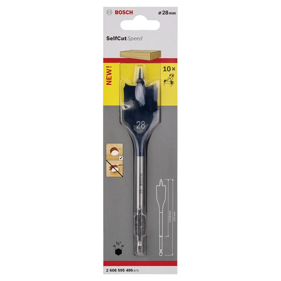 Bosch SCS Yaprak Ahşap Matkap Ucu HEX 28x152mm