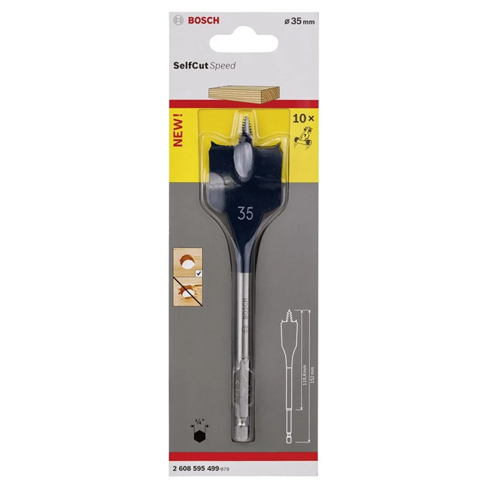 Bosch SCS Yaprak Ahşap Matkap Ucu HEX 35x152mm