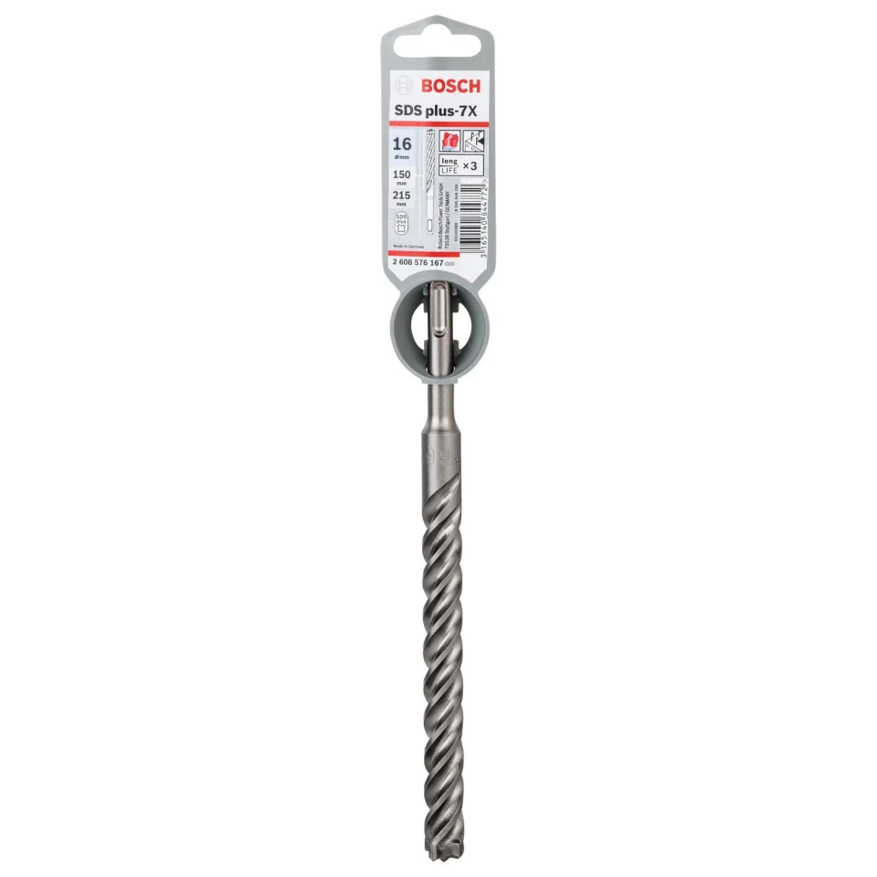 Bosch 16mm x 215mm SDS-plus-7X Kırıcı Delici Ucu