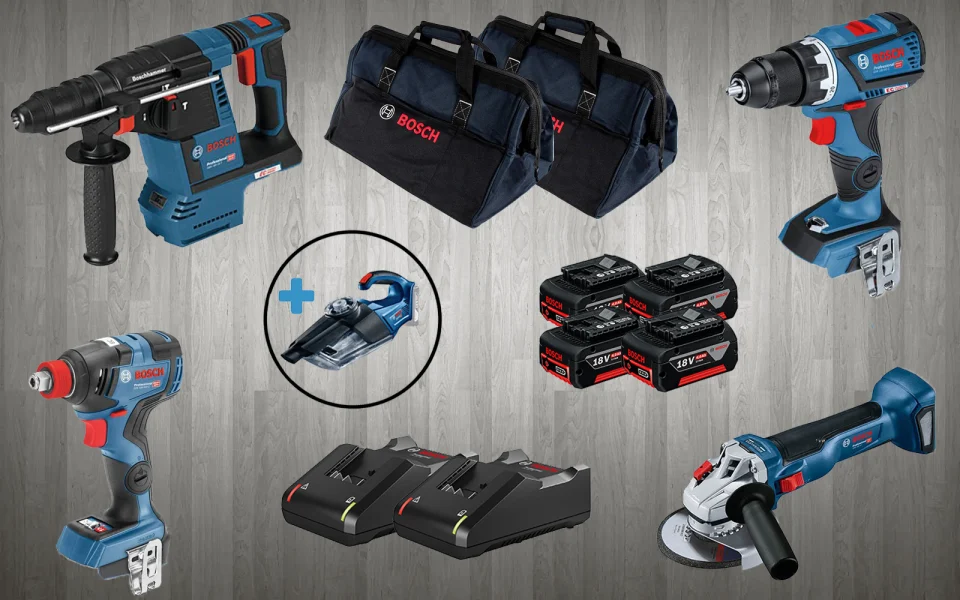 Bosch PRO-MİX GBH 18V-26 + GWS 18V-10 + GSR 18V-60C + GDX 18V-200