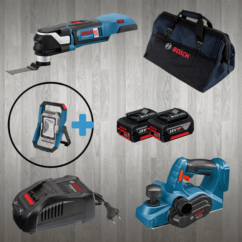 Bosch PRO-MİX GLI 18 V-1900 (Hediyeli) GHO 18 V-LI + GOP 18V-28