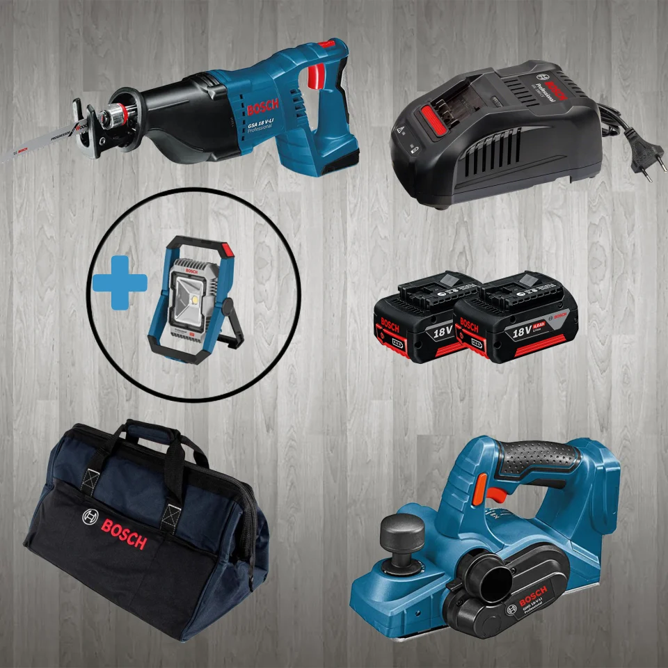 Bosch PRO-MİX GLI 18 V-1900 (Hediyeli) GSA 18 V-LI + GHO 18 V-LI