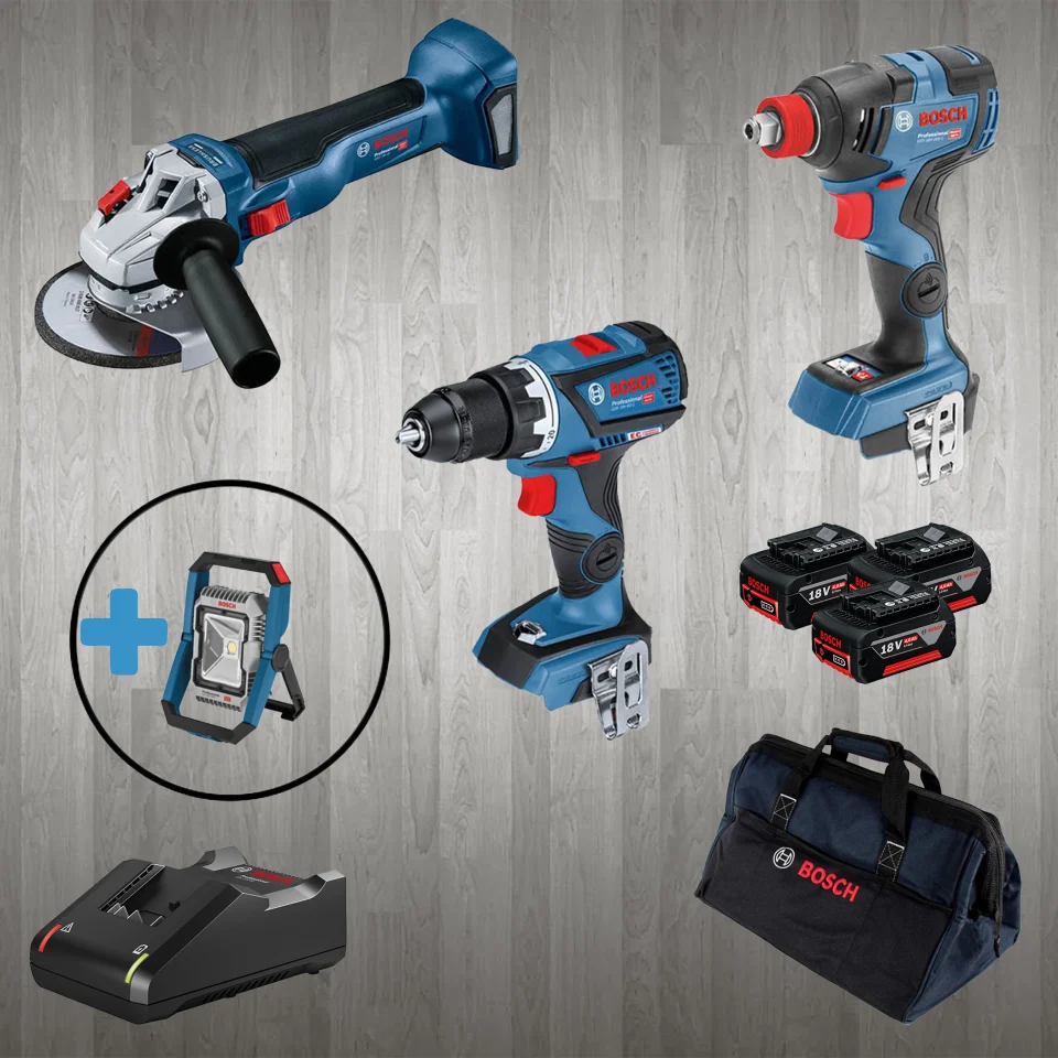 Bosch PRO-MİX GWS 18 V-10 + GSR 18 V-60 C + GDX 18 V-200 C