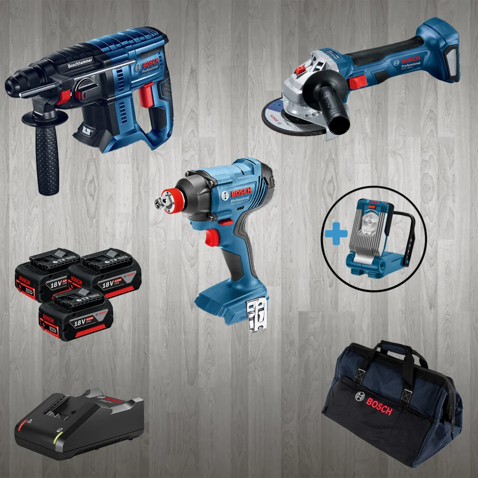 Bosch PRO-MİX GLI VariLED + GBH 180-LI + GWS 180-LI + GDX 180-LI