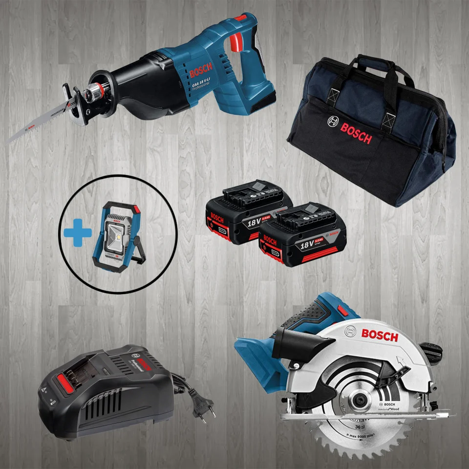 Bosch PRO-MİX GLI 18 V-1900 (Hediyeli) + GKS 18V-57 + GSA 18 V-LI