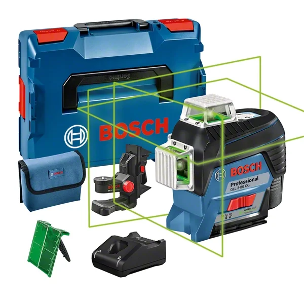 Bosch GLL 3-80 CG Çizgi Lazer + BM 1 + 12 V Akü