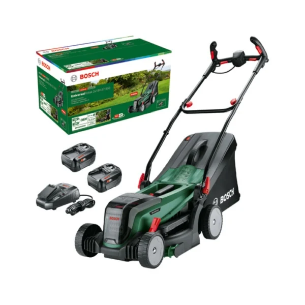 Bosch UniversalRotak 2x18V-37-550 Çim Biçme (Çift Akü,2x4.Ah)