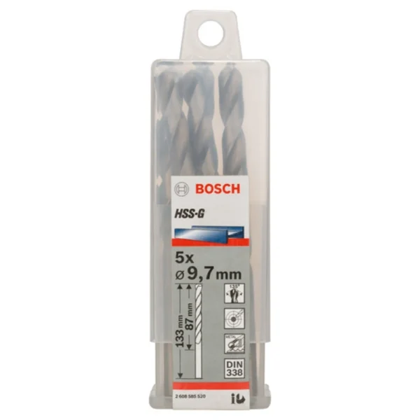 Bosch HSS-G Metal Matkap Ucu 9,7*133 mm (5 Adet)