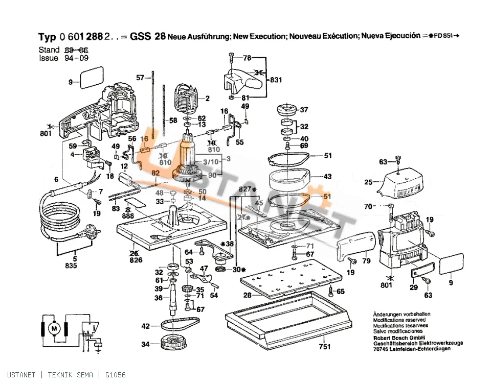 Bosch GSS 28 Titreşimli Zımpara