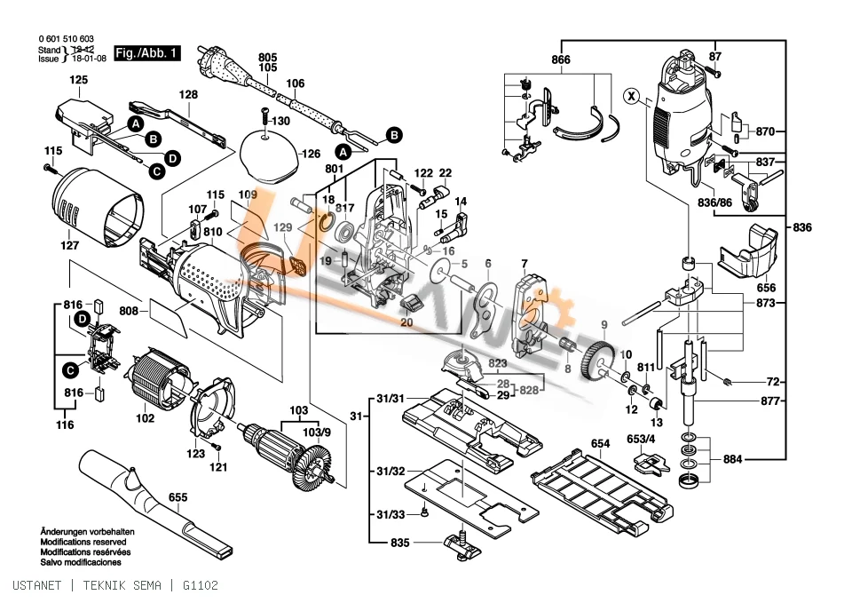 Bosch GST 600 E Dekupaj Testeresi