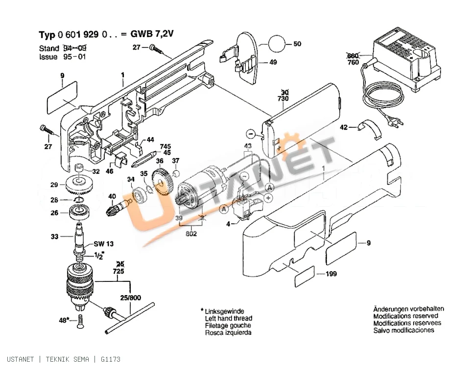 Bosch GWB 7,2 V Akülü Köşe Matkabı