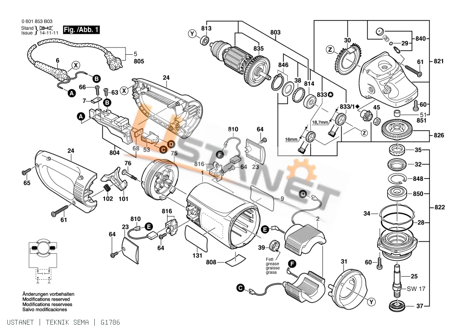 Bosch GWS 26-230 BV Taşlama