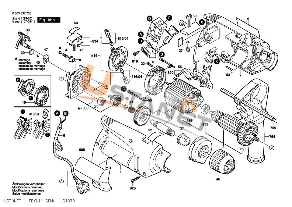 Bosch PSB 13 RE Darbeli Matkap