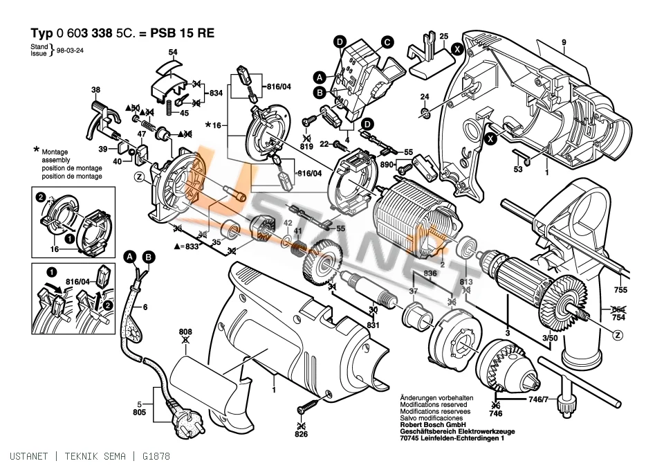 Bosch PSB 15 RE Darbeli Matkap