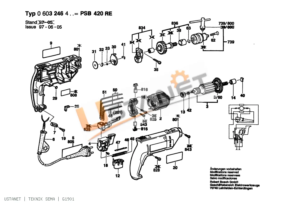 Bosch PSB 42 RE Darbeli Matkap