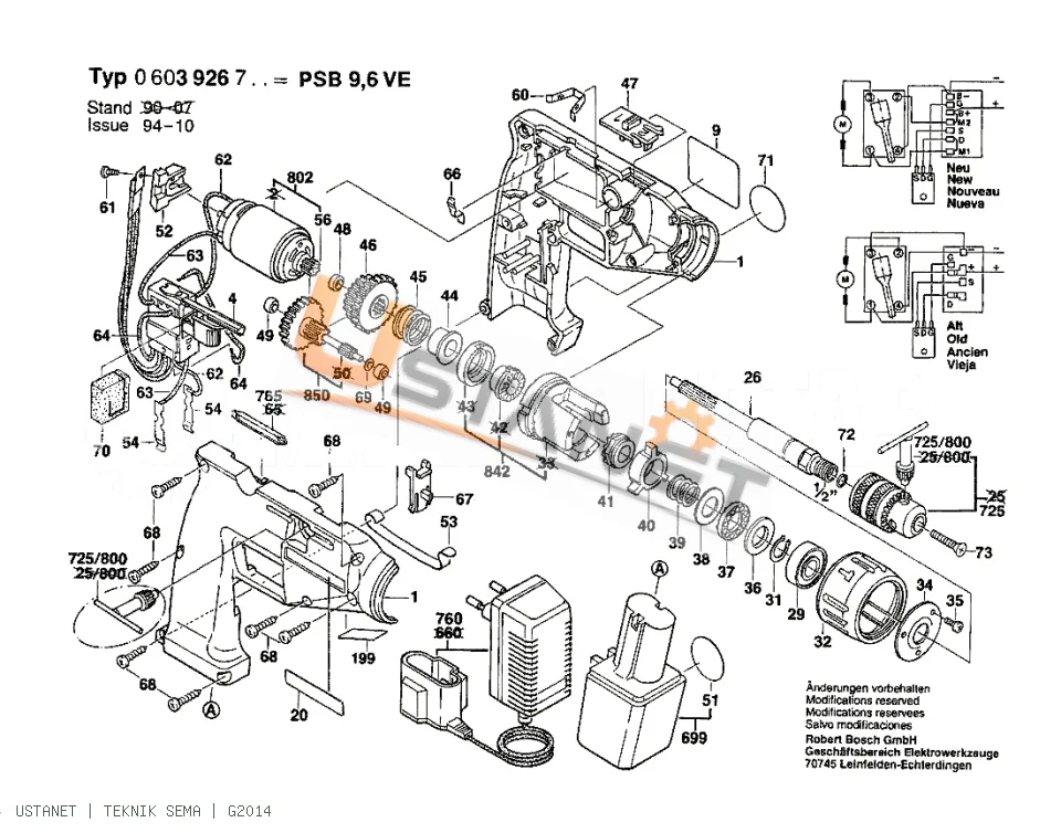 Bosch PSB 9,6 VE Akülü Darbeli Matkap
