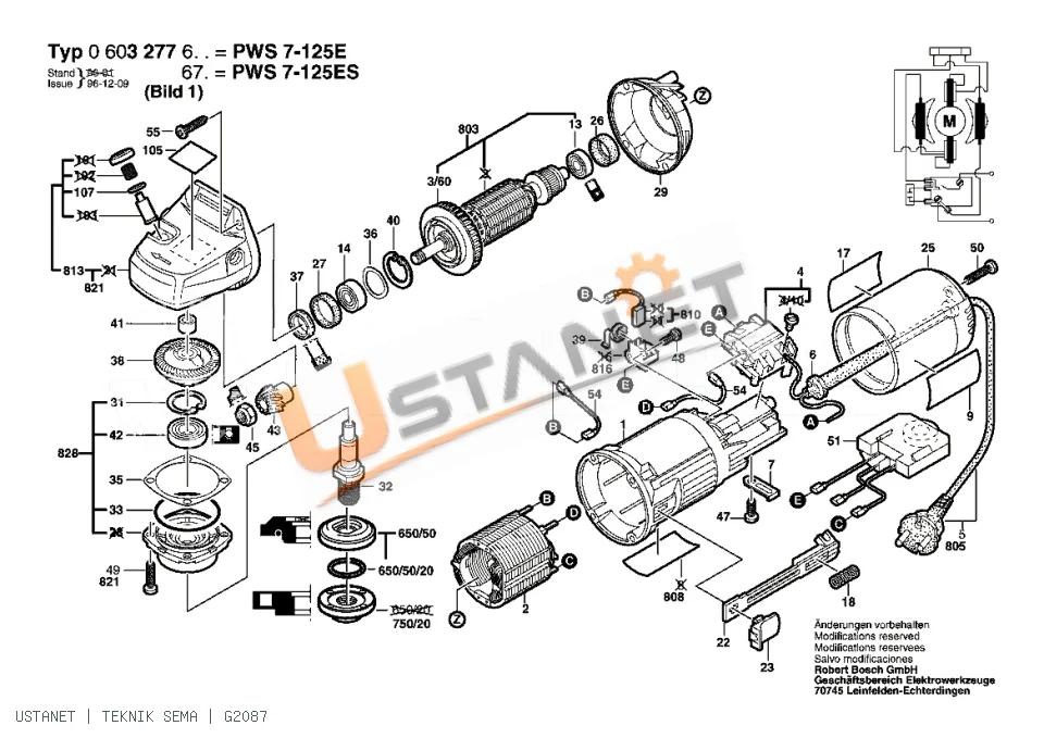Bosch PWS 7-125 E Taşlama