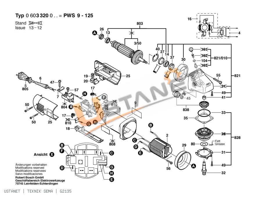 Bosch PWS 9-125 Taşlama