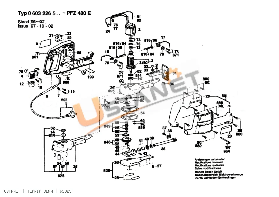 Bosch PFZ 480 E Tilki Kuyruğu