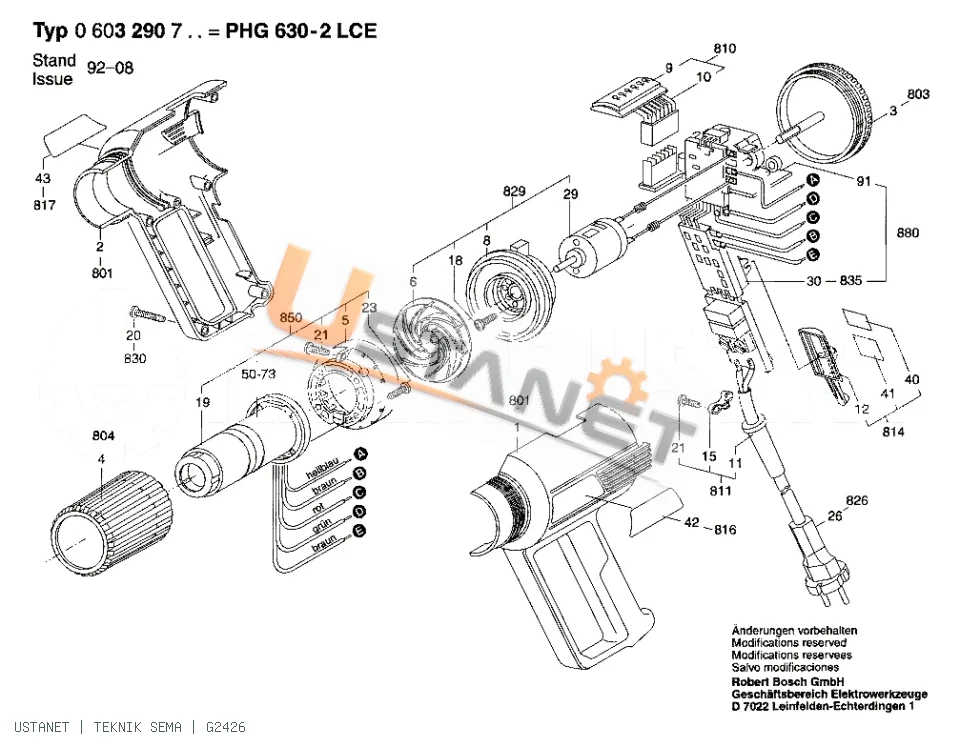 Bosch PHG 630-2 LCE Isı Tabancası