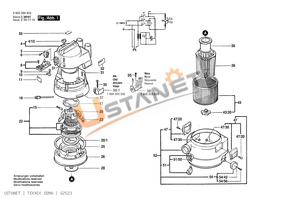 Bosch PAS 1000 F Elektrikli Süpürge